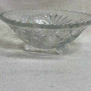 Posh Clear Glass Starburst Bowl